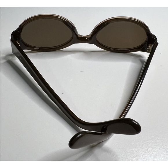 Vintage Fendi Oval Thick Acetate Frame Amber SL 7570 Sunglasses - Picture 9 of 12